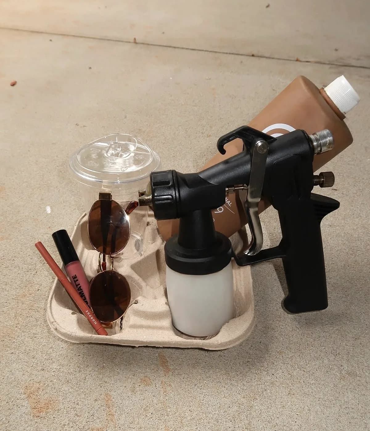 The Glowtoure mobile spray tan kit packed and ready to travel to a client's location